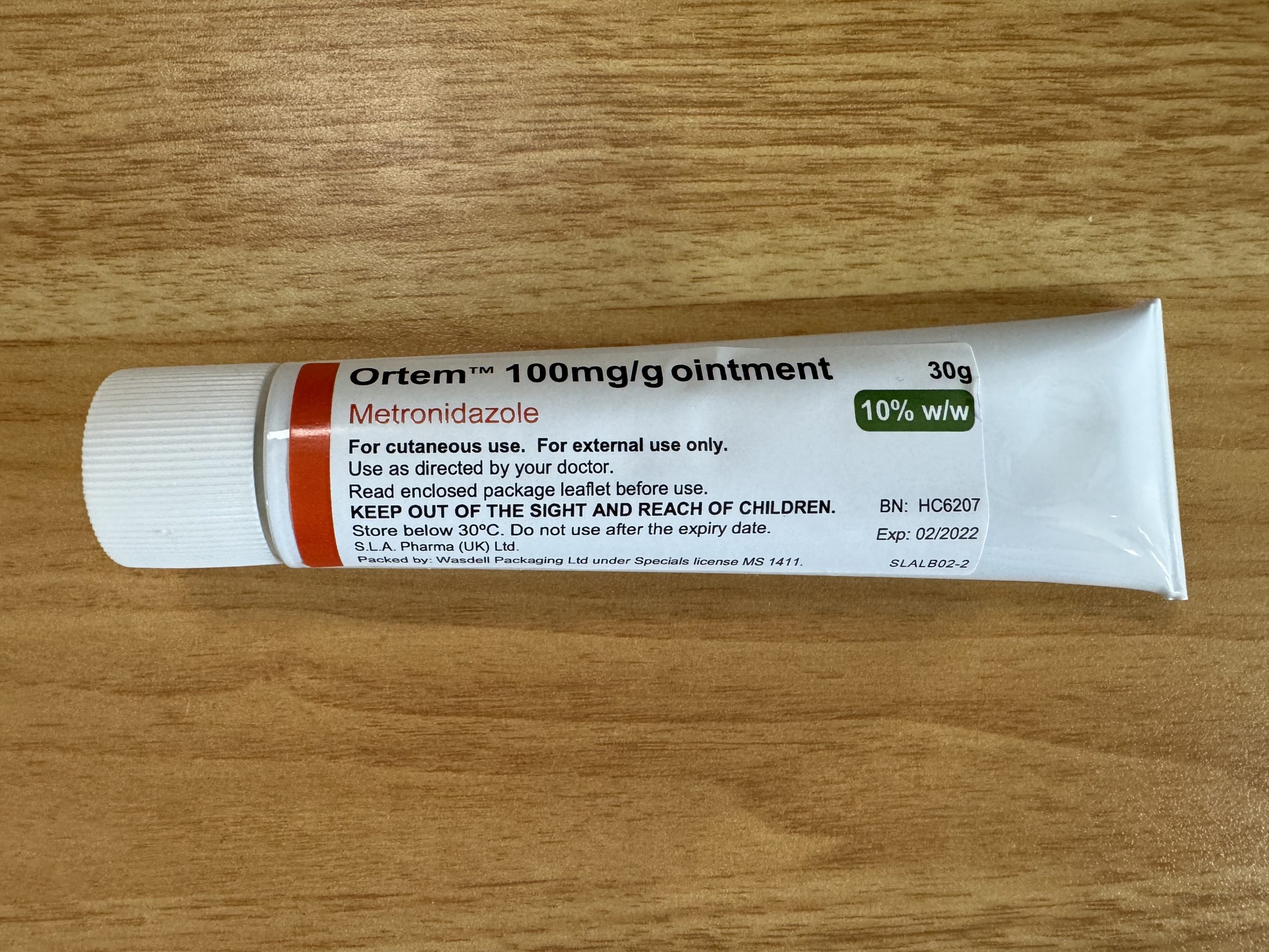 Ortem™ tube, a 10% metronidazole topical ointment used in pilonidal sinus wound healing